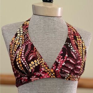 Popina Swim Floral Halter Bikini Top – Size Medium